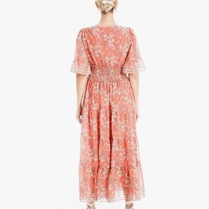 Max Studio Coral Floral Maxi Dress